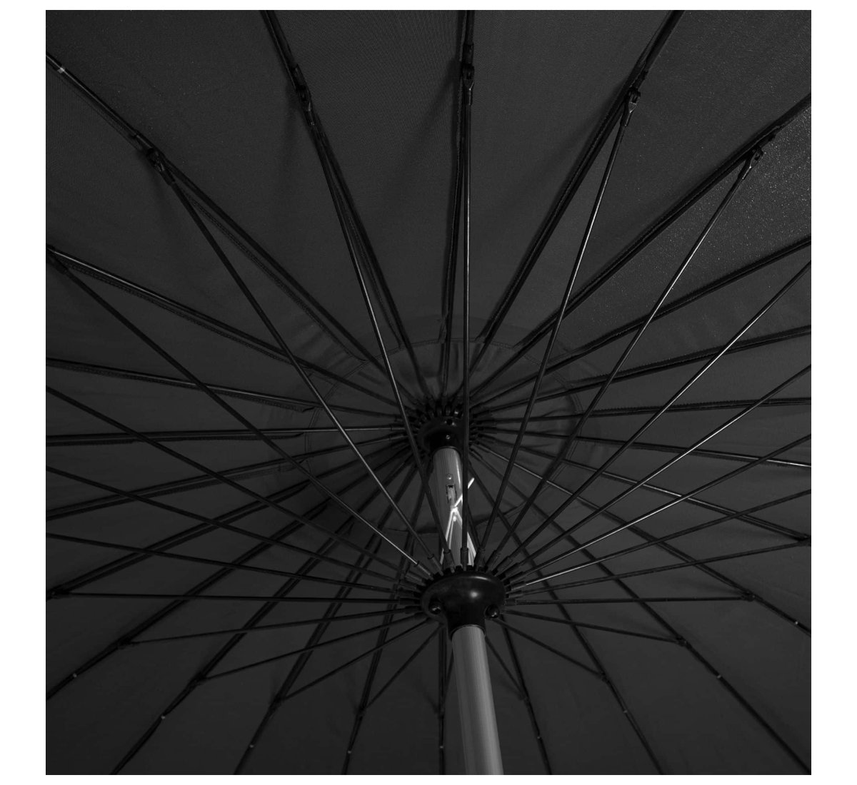 4goodz Aluminium Shanghai Parasol 270 cm met opdraaimechanisme - Zwart-parasol