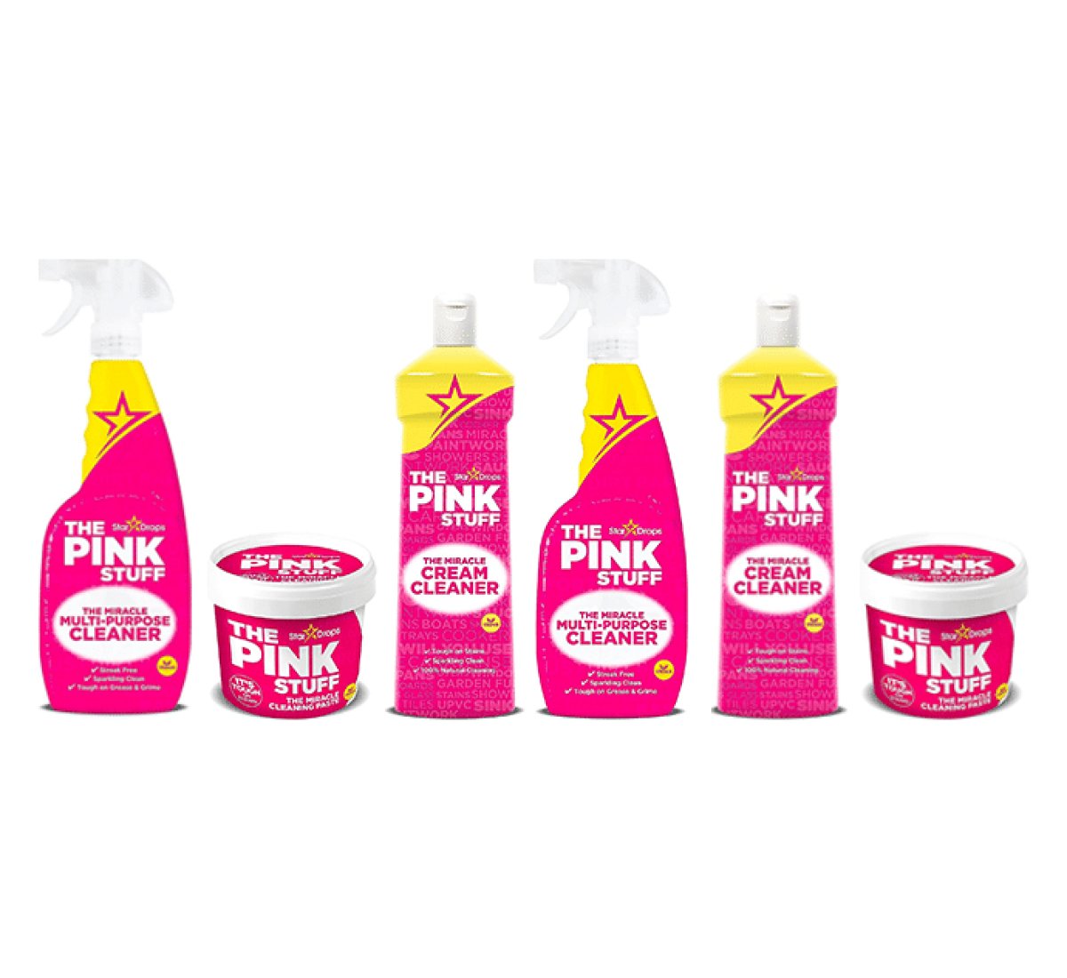 The pink stuff schoonmaakmiddelen voordeelverpakking aanbieding